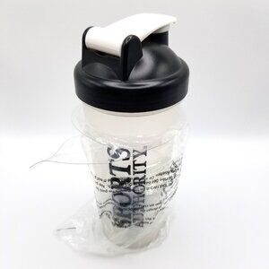 Sports Authority Protein Shaker Bottle 20oz 600ml Mixer Cup Black Gym Fitness